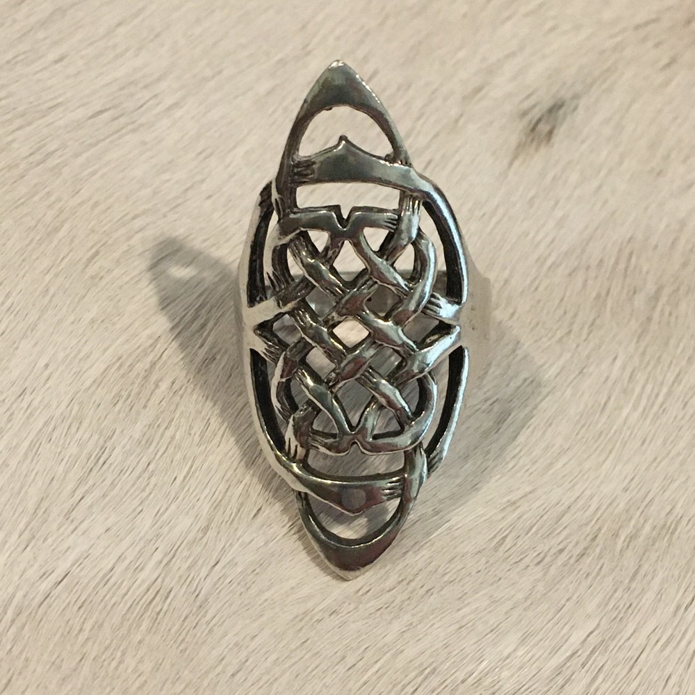 Sterling Silver Vintage Interwoven Design Ring